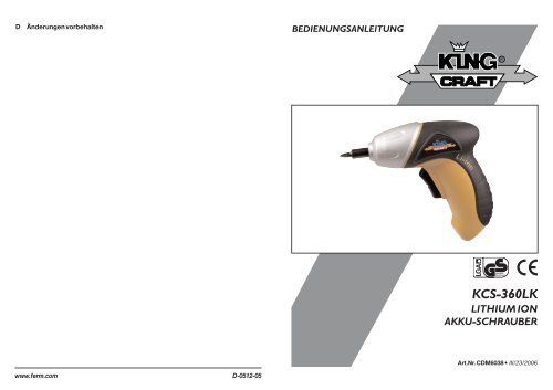 KCS-360LK LITHIUM ION AKKU-SCHRAUBER