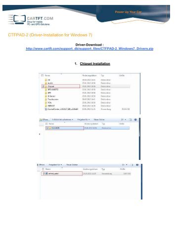 CTFPAD-2 (Driver-Installation for Windows 7) - CarTFT.com