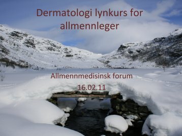 Dermatologi lynkurs for allmennleger pdf