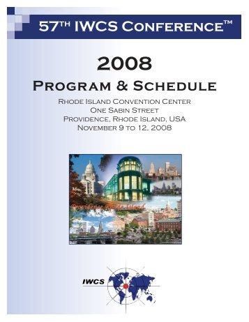 57 IWCS Conference Program & Schedule