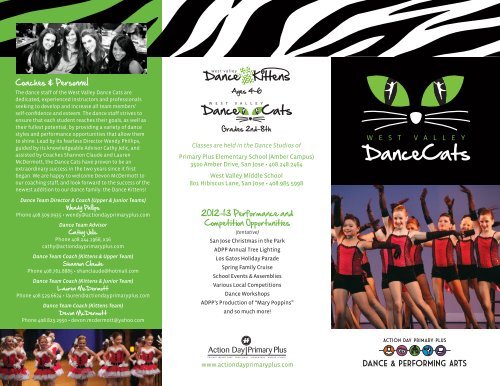 Dance Cats Brochure - Action Day Primary Plus