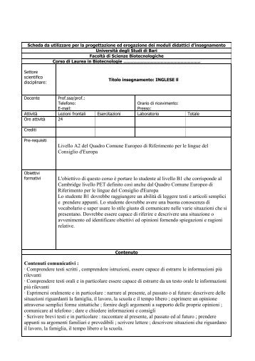 Livello A2 del Quadro Comune Europeo di Riferimento per le lingue ...