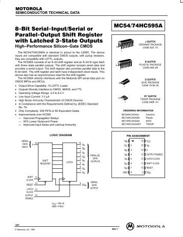 8-Bit Serial-Input/Serial or Parallel-Output Shift Register with ...