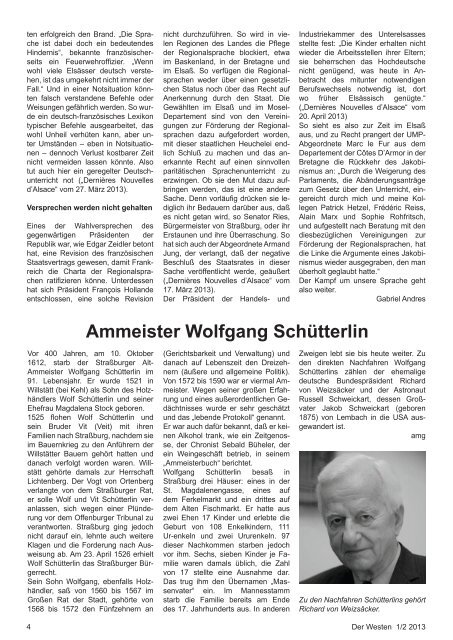 Der Westen 1-2 2013.indd - Die Gesellschaft - ElsaÃŸ und Lothringen