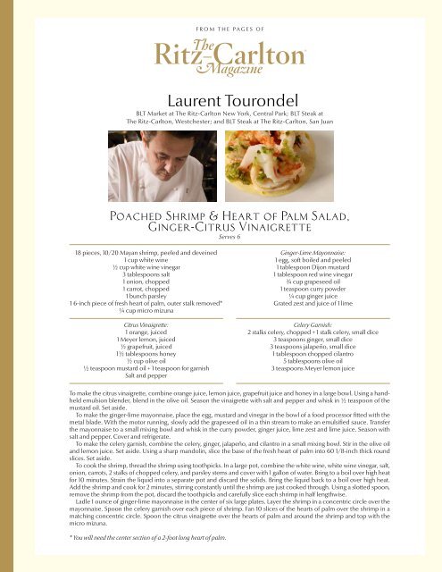 Print all recipes (PDF) - Ritz-Carlton