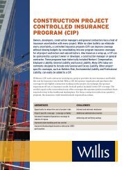 construction project controlled insurance program (cip) - Willis