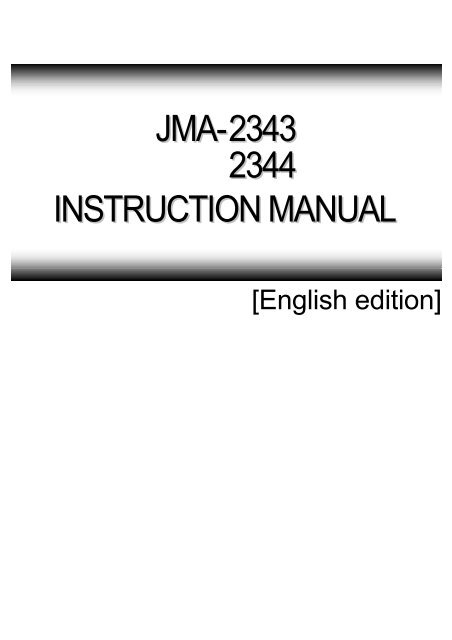 JMA-2343/2344 - ProNav