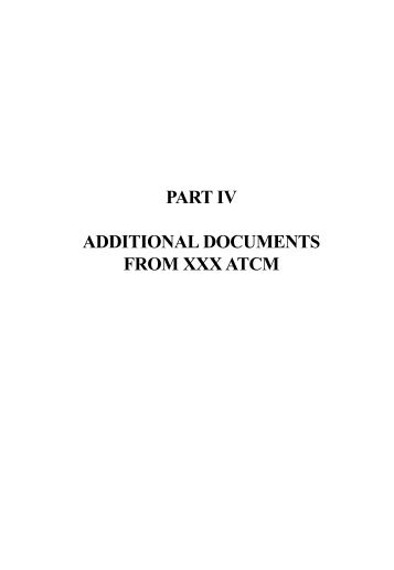part iv additional documents from xxx atcm - Antarctic Treaty ...