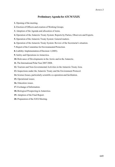 part iv additional documents from xxviii atcm - Antarctic Treaty ...