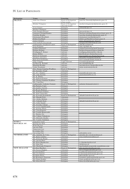 part iv additional documents from xxviii atcm - Antarctic Treaty ...