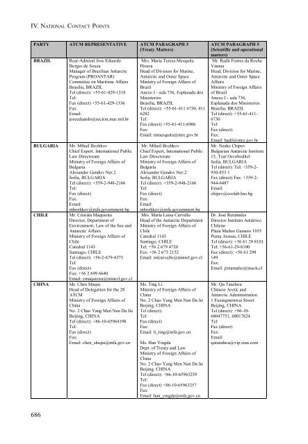 part iv additional documents from xxviii atcm - Antarctic Treaty ...