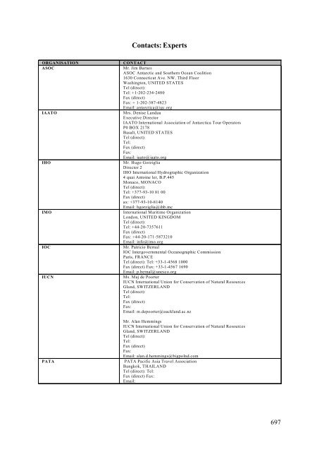 part iv additional documents from xxviii atcm - Antarctic Treaty ...