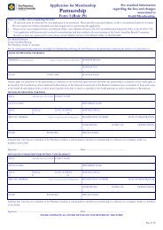 Application for Membership - Partnership Form - The Guild