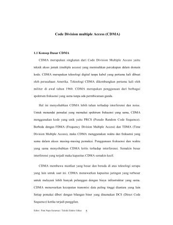 Code Division multiple Access (CDMA)