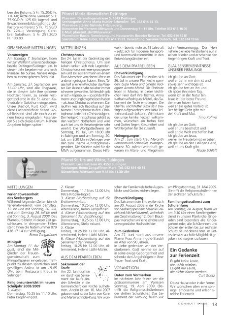 Kirchenblatt 15 â¢16|2008