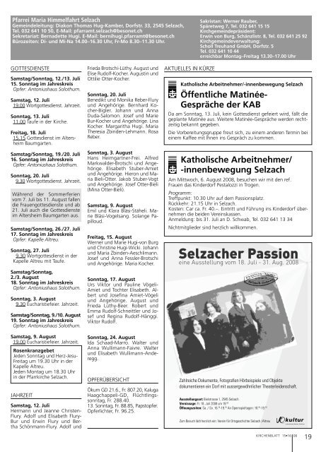 Kirchenblatt 15 â¢16|2008