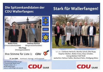 Broschüre Ortsrat Wallerfangen - CDU Saar