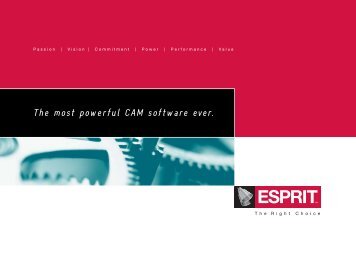 ESPRIT CNC Programming - Chicago CAD CAM Software