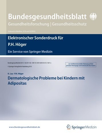 Dermatologische Probleme bei Kindern mit Adipositas