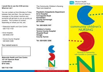 to open the Community Children's Nursing Service Leaflet