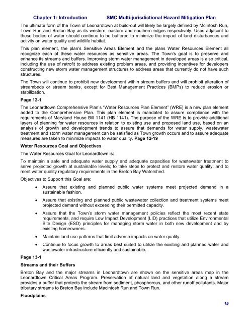 St. Mary's County Multi-Jurisdictional Hazard Mitigation Plan