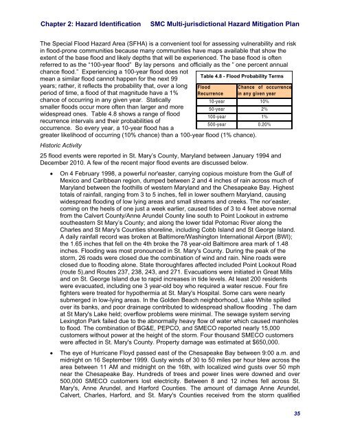 St. Mary's County Multi-Jurisdictional Hazard Mitigation Plan