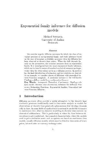 exponential family inference for diffusion models