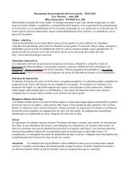 Documento de presentación del tercer grado – 2010-2011 Sra ...