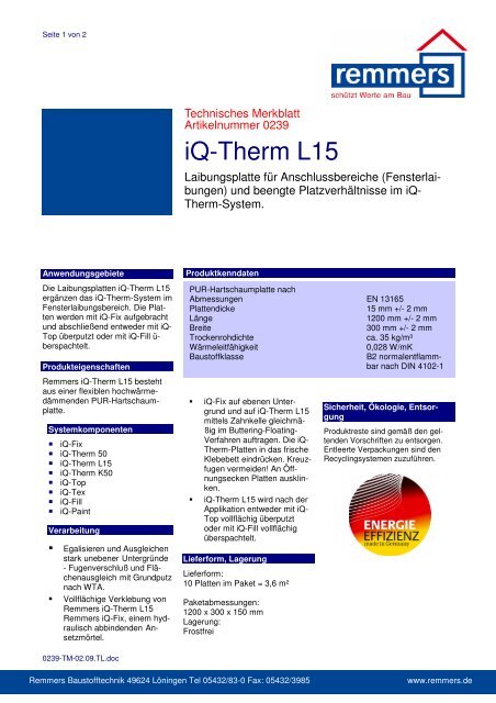 iQ-Therm L15 - Remmers