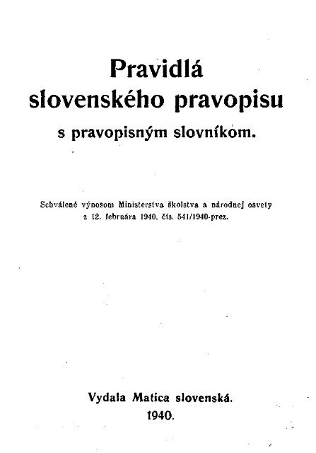 PravidlÃ¡ slovenskÃ©ho pravopisu - JazykovednÃ½ Ãºstav Ä½udovÃta Å tÃºra