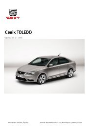 Informativni cenik Toledo - Seat