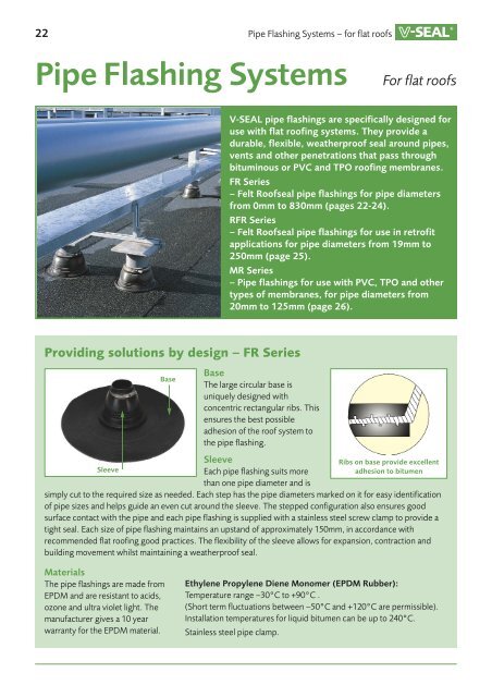 V-SEAL Pipe Flashings For slate and tiled roofs - Brands of Watford