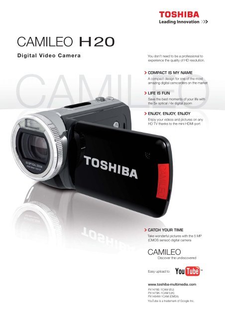 La caméra embarquée Toshiba Camileo X-Sports Salon Nautique Paris 2013