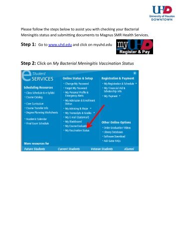 How to Submit Bacterial Meningitis Immunization Record