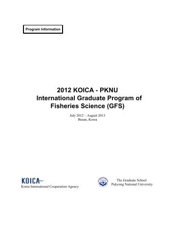 2012 KOICA - PKNU International Graduate ... - becas segeplan