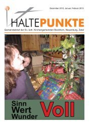 Haltepunkte 1/2013 - Ev.-luth. Kirchengemeinden in der Friesischen ...