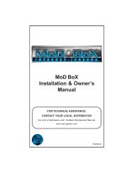 MoD BoX Installation & Owner's Manual - Megatouch.com