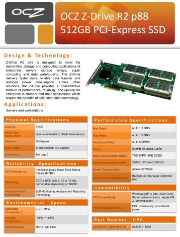 OCZ Z-Drive R2 p88 512GB PCI-Express SSD