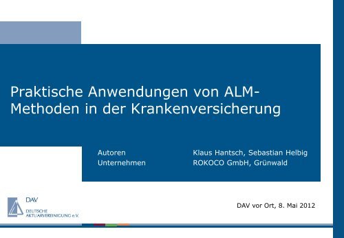 Praktische Anwendungen Von ALM - QX-Club KÃ¶ln