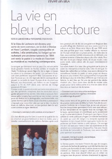 (automne 2007) : "La vie en Bleu de Lectoure" - (1,2 Mo)