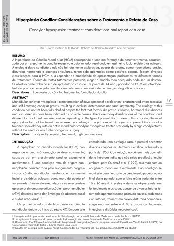 Resumo /Abstract - Artigo Completo - Revista de Cirurgia e ...