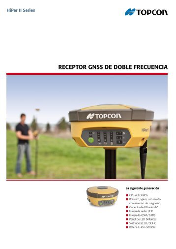 RECEPTOR GNSS DE DOBLE FRECUENCIA - Topcon Positioning