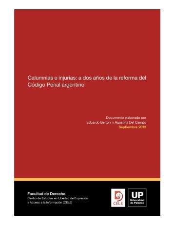 Calumnias e Injurias: a dos aÃ±os de la Reforma del CÃ³digo Penal