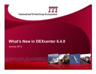 Major Functionality Changes in DEXcenter 6.4 - TranscenData