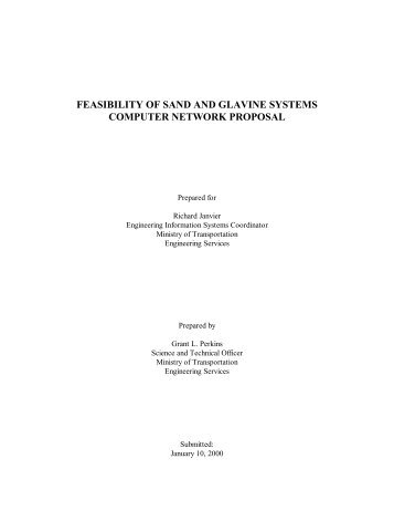 feasibility of sand and glavine systems computer network proposal