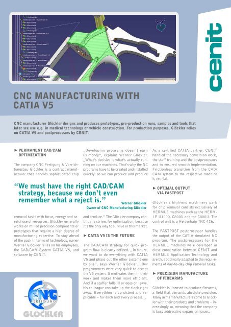 CnC manufaCturing with Catia V5