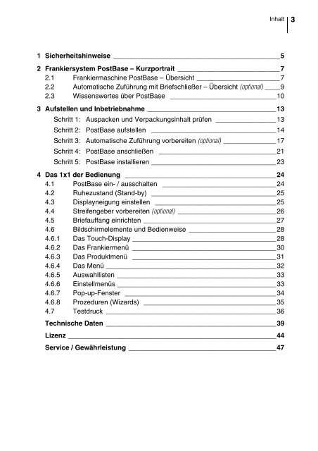 Frankiersystem PostBase