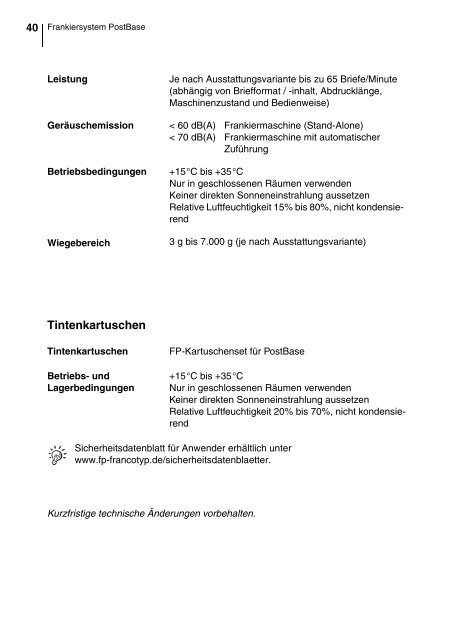 Frankiersystem PostBase