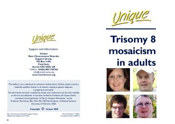 Trisomy 8 mosaicism in adults FNTP.pub - Unique - The Rare ...