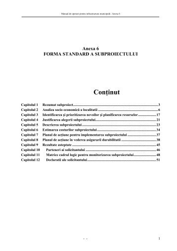 Anexa 6 FORMA STANDARD A ... - ARDDZI - Ministerul Economiei